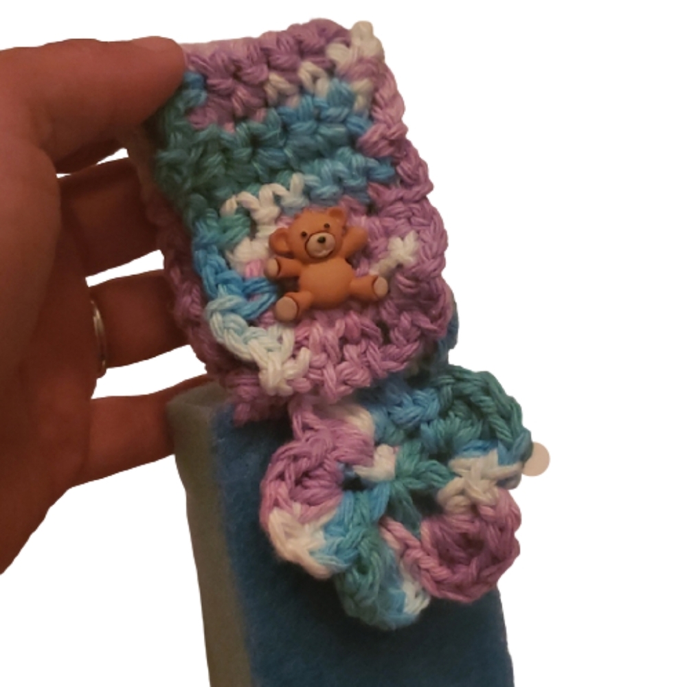 Handmade Crocheted Hangable Flower Kitchen Sponge